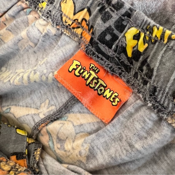 Flinstones pants yabba-dabba-doo grey orange yellow black blue Pj lounge movie - Picture 2 of 6